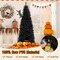 Costway 7ft Pre-lit PVC Christmas Halloween Pencil Tree Black with 350 LED Lights